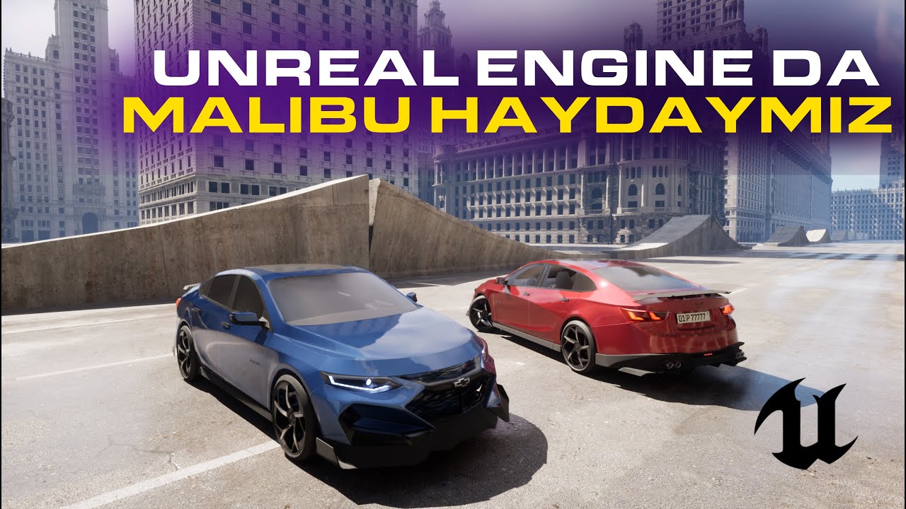 Unreal Engineda Malibu haydaymiz. Turli ranglar beramiz. Blender va UE kursidan namuna