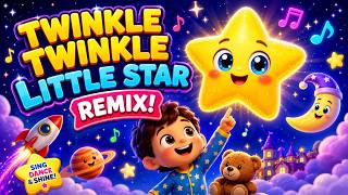Twinkle Twinkle Little Star REMIX ⭐🎶 | Fun Kids Song &amp; Nursery Rhyme |  EduRhymes Studio