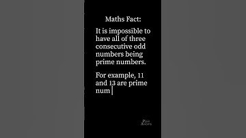 Can All of Three Consecutive Odd Numbers be Primes? | Maths Fact #maths #mathematics