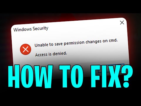 How to Fix Error "Unable to Save Permission Changes - Access is Denied" | EASY SOLUTION