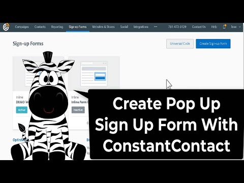 Constant Contact Tutorial - Make a Popup Signup Optin Form -  Wordpress