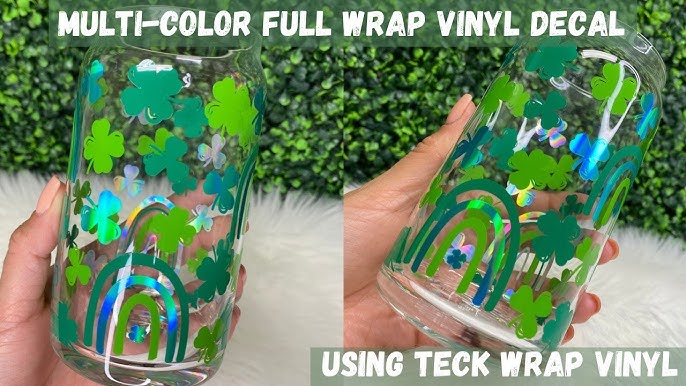 🍺 Beer Can Glass With Cricut  How to Apply Vinyl Decals on Glass 