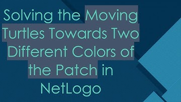 Solving the Moving Turtles Towards Two Different Colors of the Patch in NetLogo