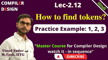 L2.12 | Tokens in Compiler Design | Count Number Of Tokens | Tokens in C