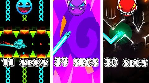 The shortest level of each difficulty