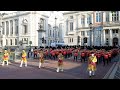 Military musical spectacular bands marching to and from horseguards