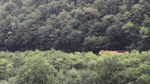 NS 21E With 1067 “Reading” leading rounds the world famous Horseshoe curve! With great horn show!