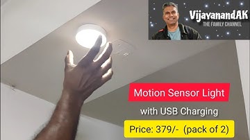 Motion Sensor Light for Home with USB Charging - for Hallway, Wardrobe, Bedroom, Stairs