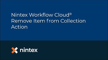 Nintex Workflow Cloud: Remove Item from Collection Action