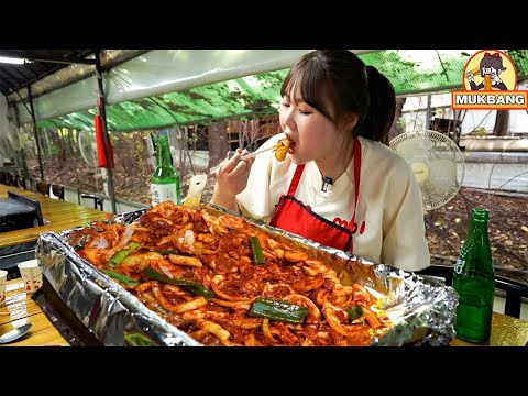 서울근교에 이런곳이 있었다니..!!! 맛있는 오리주물럭집에서 낮술 달렸습니다~😁 | 대공원포도밭, 술 먹방 Mukbang