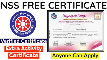 NSS Free Certificate | Free Certificate | Mahatma Gandhi Quiz Certificate
