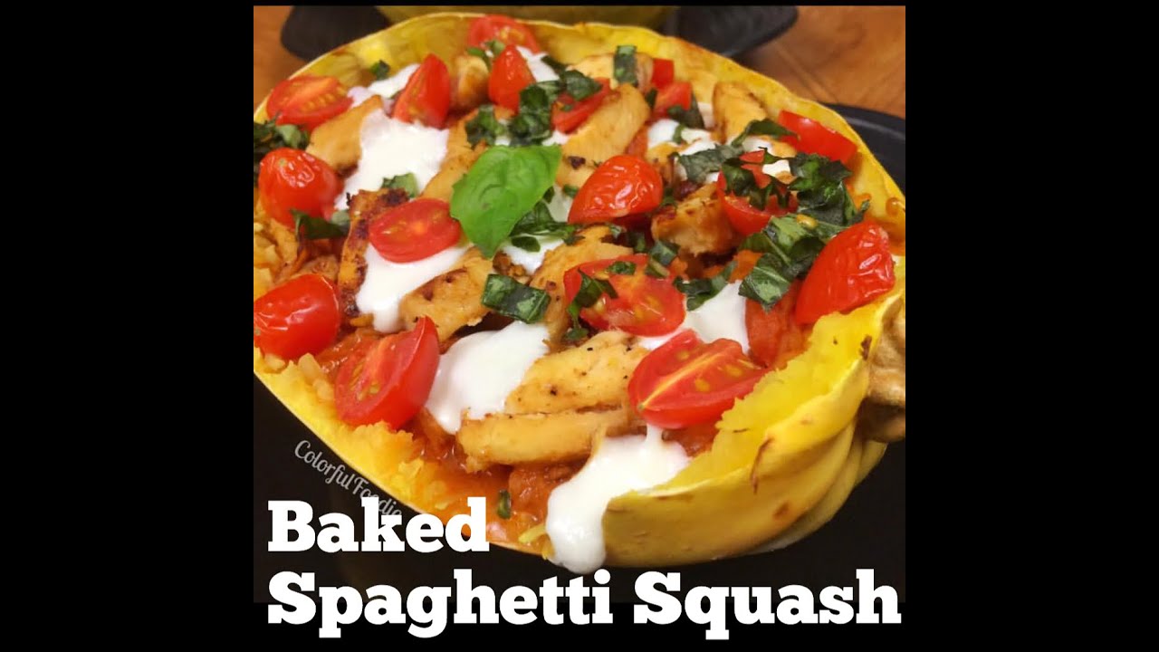 Baked Spaghetti Squash A 'la Vodka Sauce - YouTube