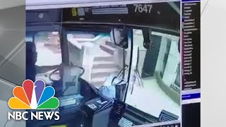 WATCH: Surveillance Video Of MTA Bus Crashing Into Brooklyn Brownstone