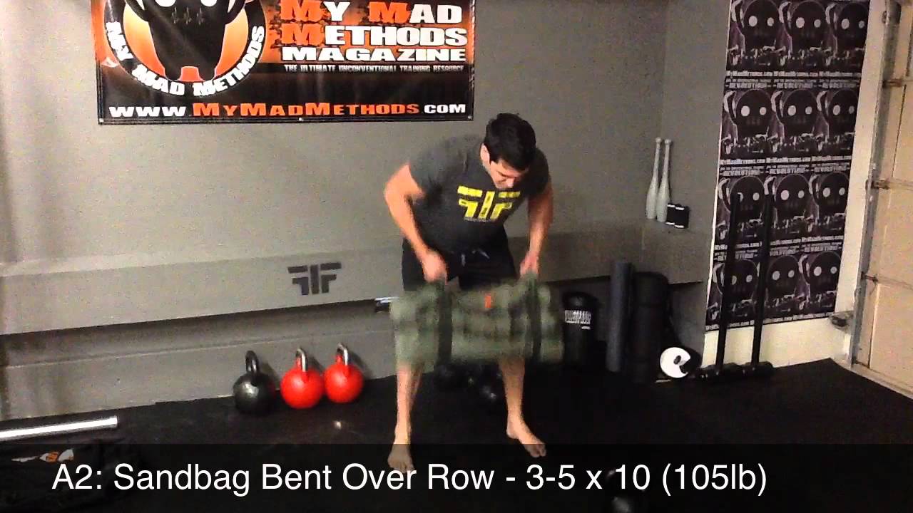 Kettlebell, Sandbag, &amp; Bodyweight Workout Day 7 YouTube