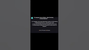 #clanguage#cprogramming#cshorts#codingshorts#codingtips#pointervsarray#pointerconfusion#tatasiearra