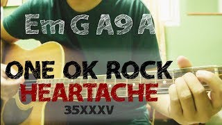 Video thumbnail of "ONE OK ROCK Heartache Guitar Tutorial"