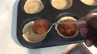 Baking Mini Peach Cobblers from scratch