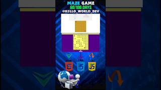 MAZE GAME USING HTML, CSS, JS | Days :- 60 | 100 days project challange. #css #java #html #code #ps5