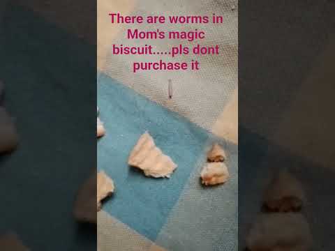 Worms in Mom's magic biscuit please take care of u r kids before buying them🤢😔