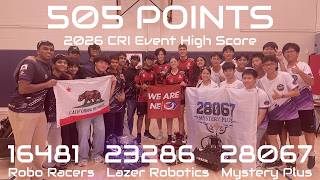 505 Points | 2026 CRI Event High Score | 23286 Lazer Robotics & 28067 Mystery + & 16481 Robo Racers