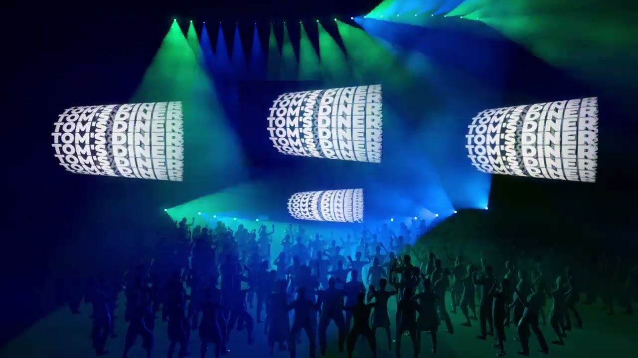 Tom's Diner x Degenere Tech House Mashup | 3D Stage Render + DMX Light Show