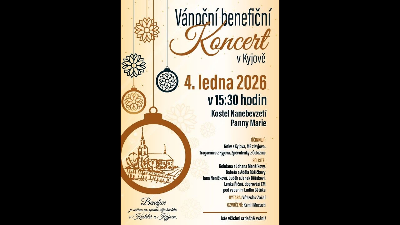 Benefiční koncert na podporu opravy věže kostela sv. Václava v Kostelci u Kyjova , 4. 1. 2026