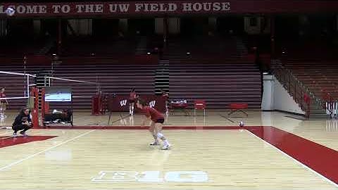 Wisconsin Volleyball Serve Receive Drill and Mechanics