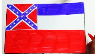 Mississippi Flag Drawing