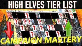 High Elves TIER LIST - CAMPAIGN (Total Warhammer 2)