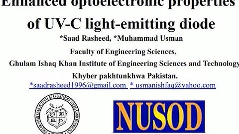 22LED09 Enhanced optoelectronic properties of UV-C light-emitting diode