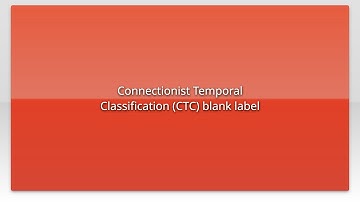 Connectionist Temporal Classification (CTC) blank label