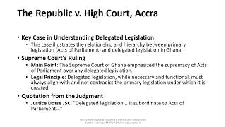 LLB and Ghana School of Law Exams- Sources of Law in Ghana (3)- Delegated Legislation by GHANA LAW  TV 450 views 2 weeks ago 36 minutes