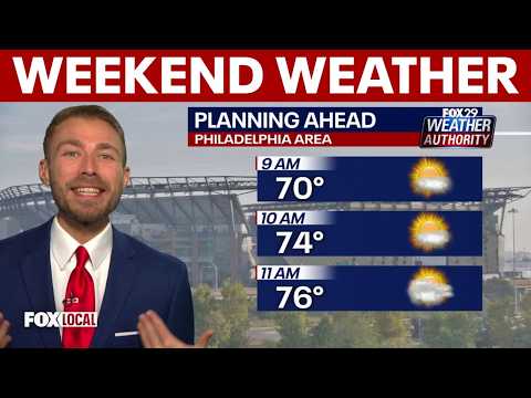 Weather Authority: Sunny mid-80s in Philadelphia Saturday before overnight rain moves in