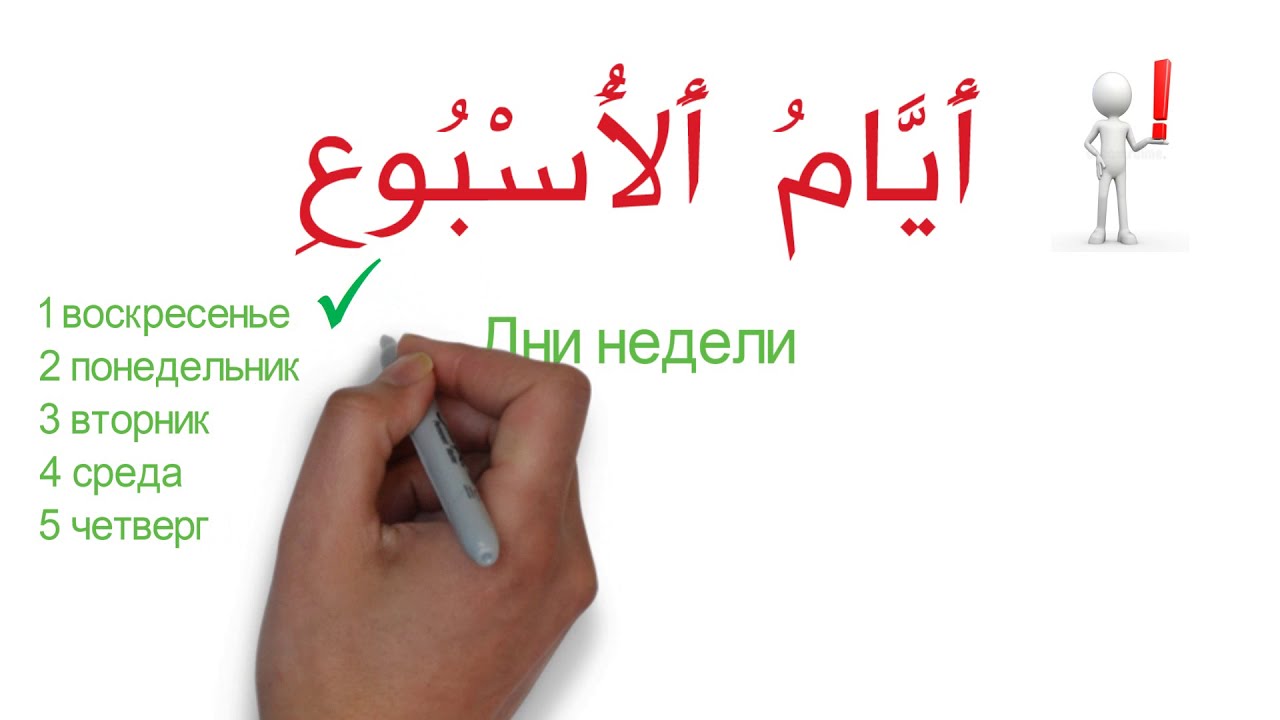Дни недели на арабском. Дни недели на арабском языке.