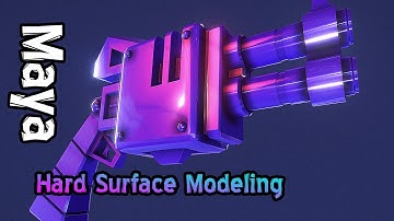 Hard Surface 3D Modeling in Maya: Stylized LowPoly Weapon