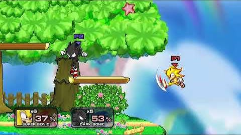 SSF2 Mod Battle: Super Sonic vs Dark Sonic