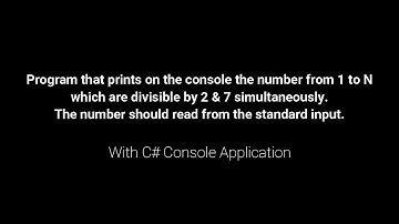 Program To Print numbers From 1 To n which are divisible by 2 and 7 in C#