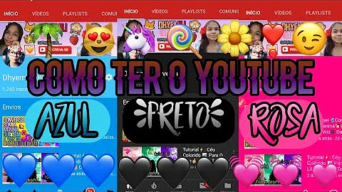 Como faço para mudar a cor do YouTube?