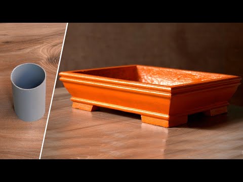 Bonsai flower pot making with simple tools | How to make bonsai pot