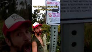 Florida Man Ignores Alligator Signs