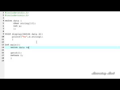 65   Passing Unions to Functions in C Programming Video Tutorial