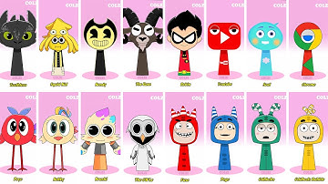 Incredibox Sprunki OC Phase 1 to Phase 3 Poof, Emoji 58, Soul (Disney Movie), Mr. Shark