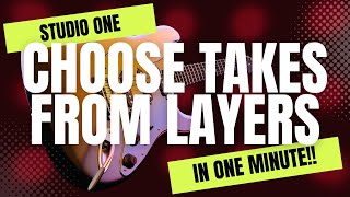 How to Quickly Use Different Takes From Layers in Studio One!! #shorts #recordingstudio #studioone