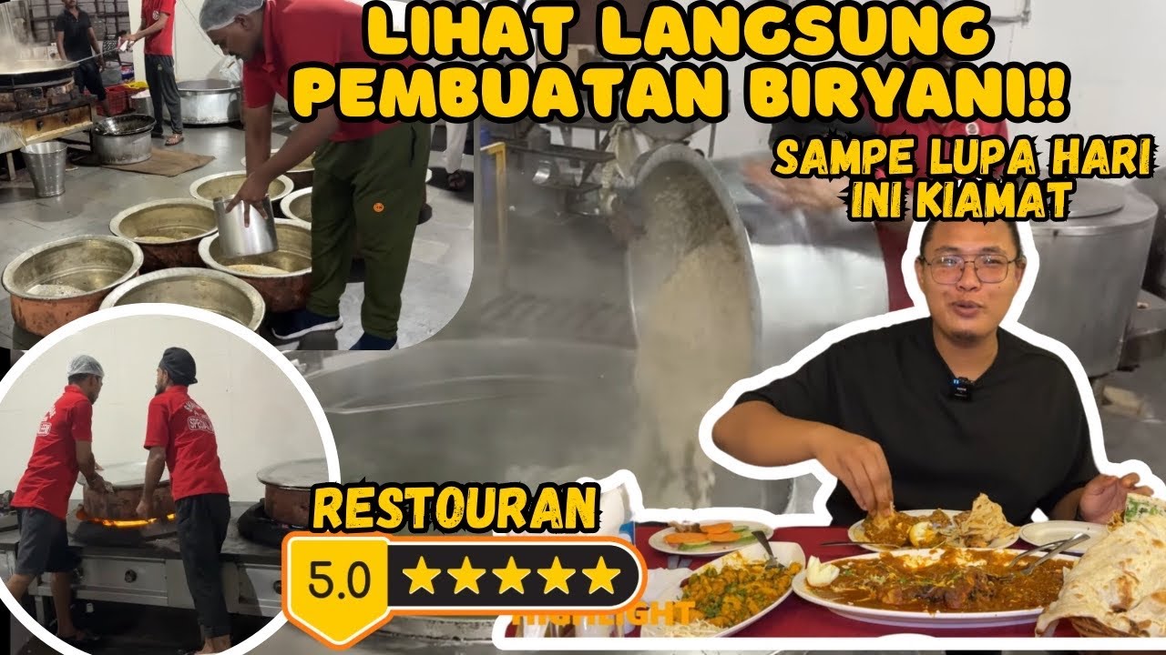 MELIHAT LANGSUNG PEMBUATAN BIRYANI!! RIBUAN KG 😱 NIKMATNY AMPE LUPA KMAREN KIAMAT!!