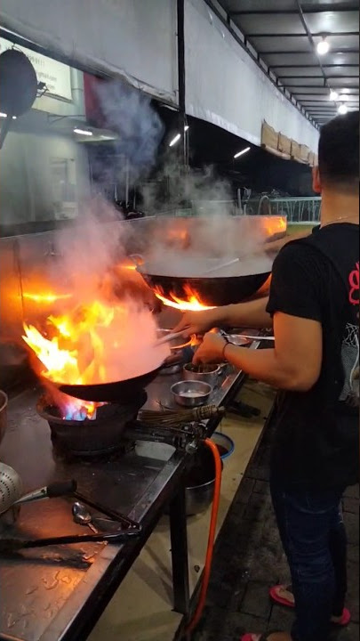 tutorial goyang wajan seafood api besar