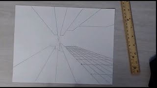 Easy One Point Perspective City Scape! Simple art lesson on perspective