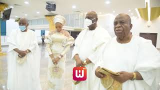 Chief Razak and Sade Okoya,Prince Samuel Adedoyin,Justice Oguntade visit Rev Esther Ajayi's church