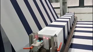 Bedsheet fully automatic sewing machine,flat bed sheet automatic stitching machine #bedsheets