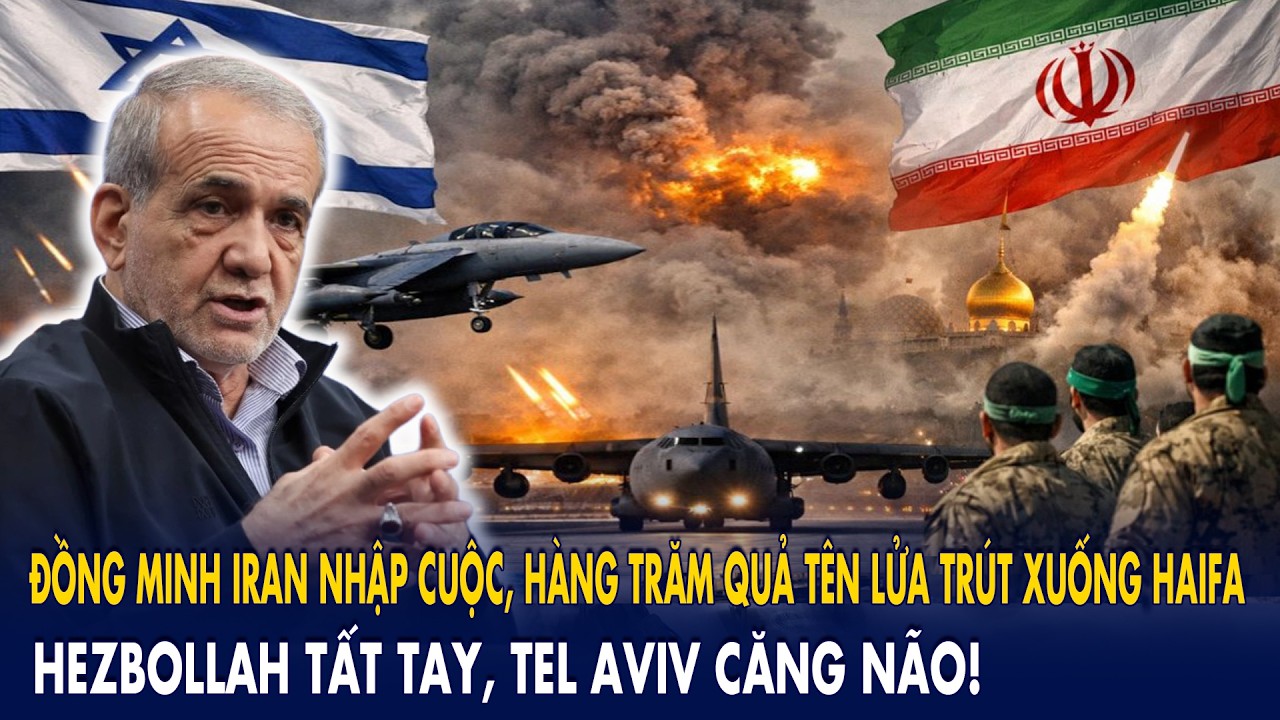 Đồng minh Iran chính thức nhập cuộc, hàng trăm quả tên lửa trút xuống Haifa: Hezbollah chơi tất tay