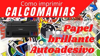 Pesimista romántico extinción Como imprimir STICKERS en papel brillante autoadhesivo con impresoras de  tinta - YouTube